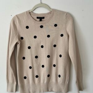 Banana Republic Beige and Black Dot Sweater